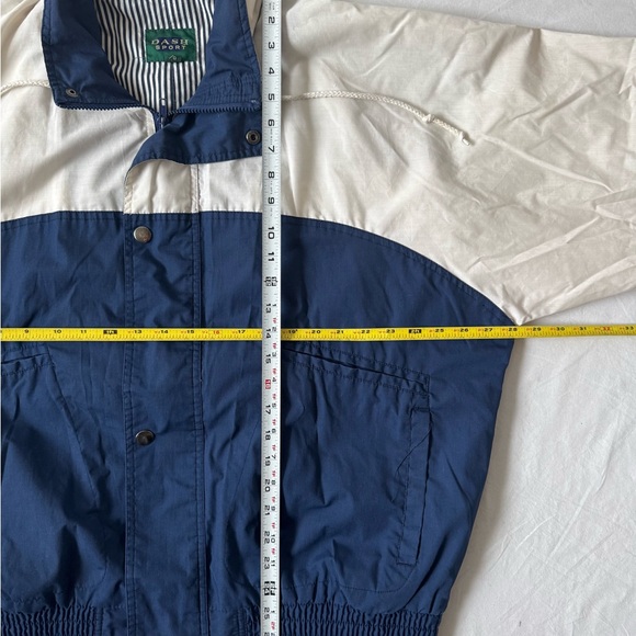 Ash Sport Navy and White Striped Jacket Preppy Coastal - Picture 6 of 10